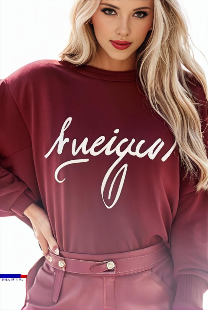 plus size casual sweatshirt women s plus ombre letter heart print raglan sleeve round neck slight stretch pullover sweatshirt 128801