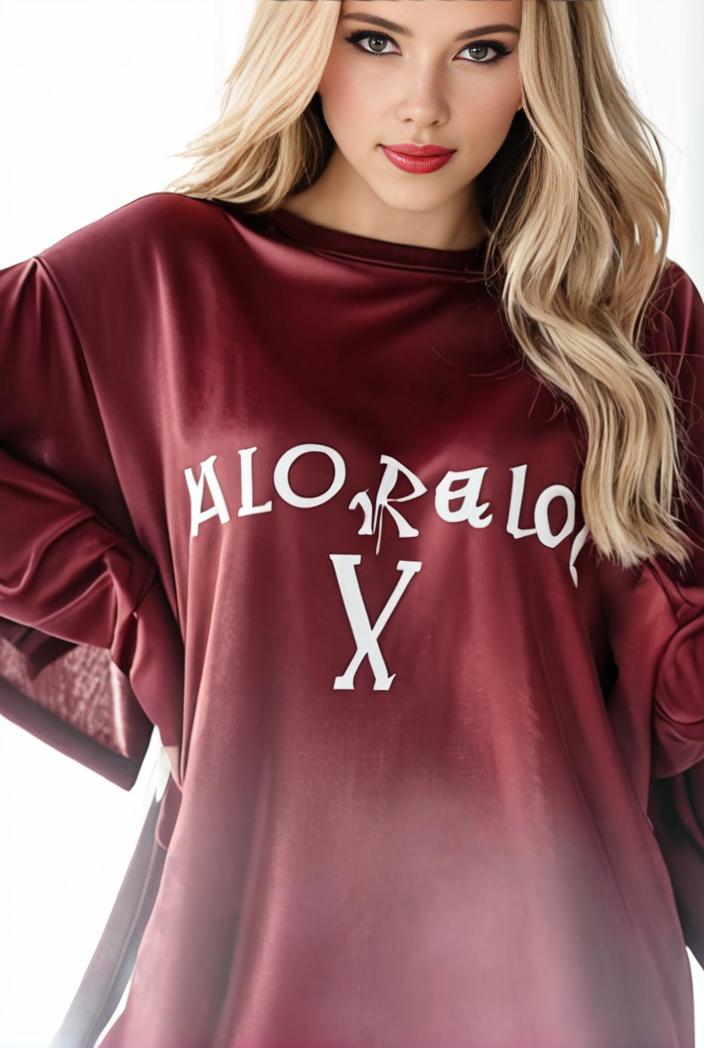 plus size casual sweatshirt women s plus ombre letter heart print raglan sleeve round neck slight stretch pullover sweatshirt 128803
