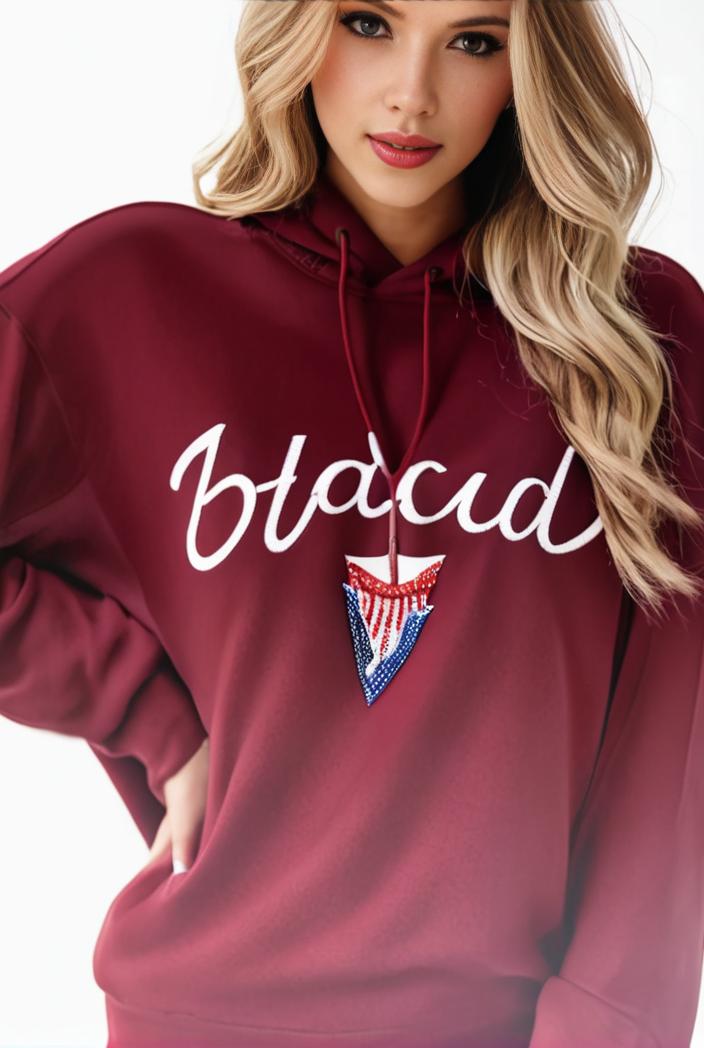 plus size casual sweatshirt women s plus ombre letter heart print raglan sleeve round neck slight stretch pullover sweatshirt 128806