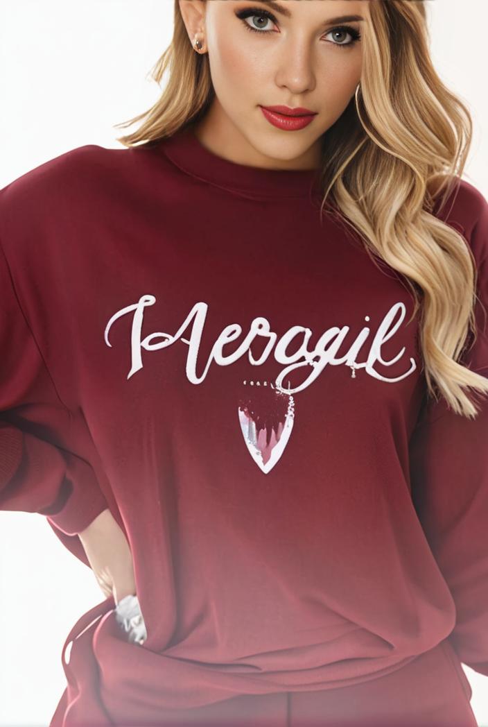 plus size casual sweatshirt women s plus ombre letter heart print raglan sleeve round neck slight stretch pullover sweatshirt 128807