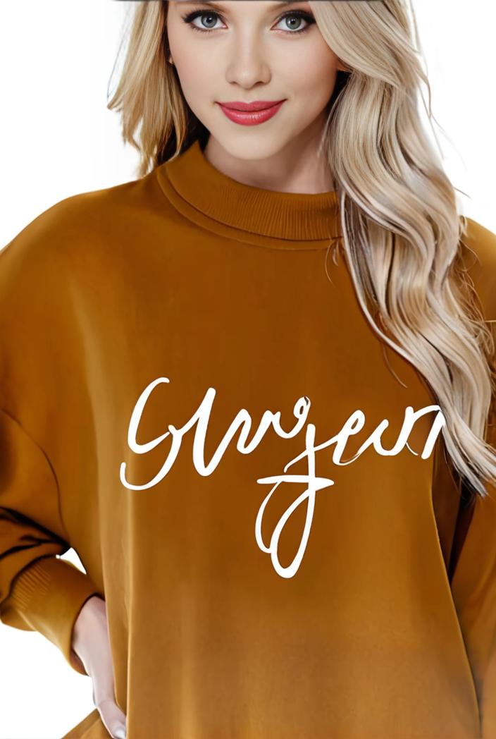 plus size casual sweatshirt women s plus ombre letter heart print raglan sleeve round neck slight stretch pullover sweatshirt 128821
