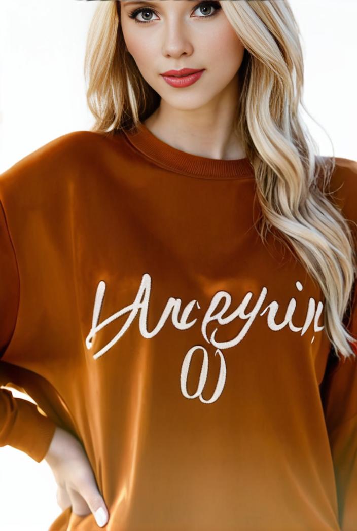 plus size casual sweatshirt women s plus ombre letter heart print raglan sleeve round neck slight stretch pullover sweatshirt 128820