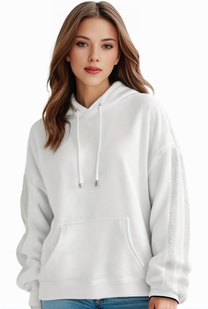 plus size casual sweatshirt women s plus solid cut out long sleeve slight stretch drawstring hoodie with pocket 128871