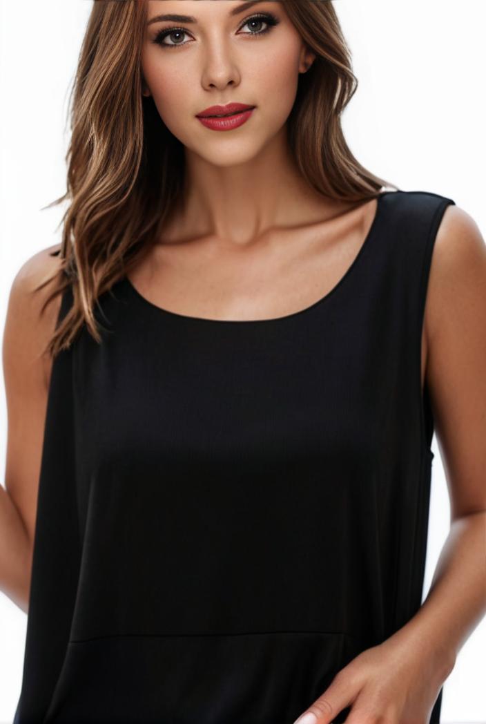 plus size casual tank top women s plus solid square neck slight stretch pleated tank top 129145
