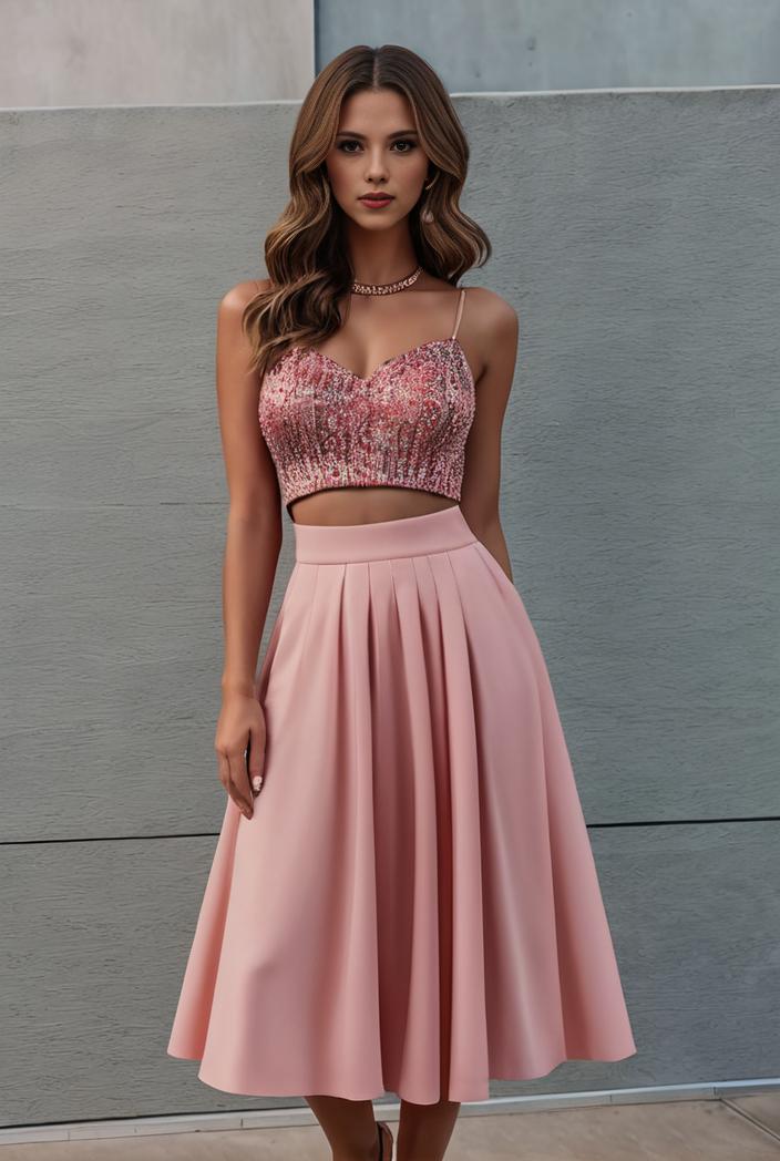 short lace halter neck backless chiffon homecoming dress 138488