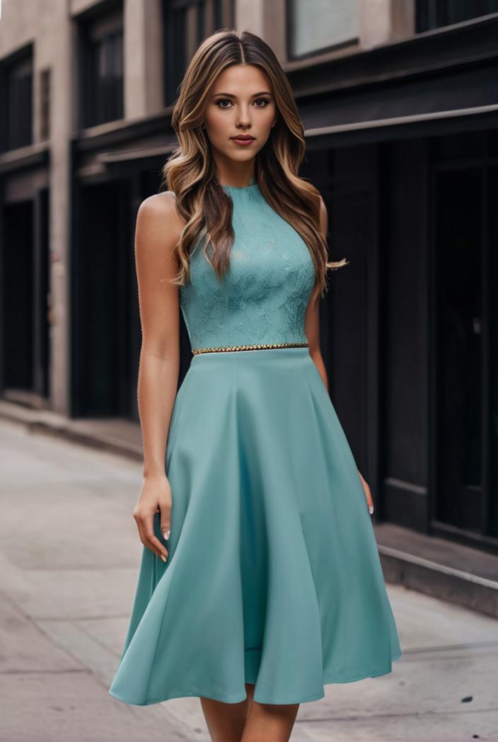 short lace halter neck backless chiffon homecoming dress 138495