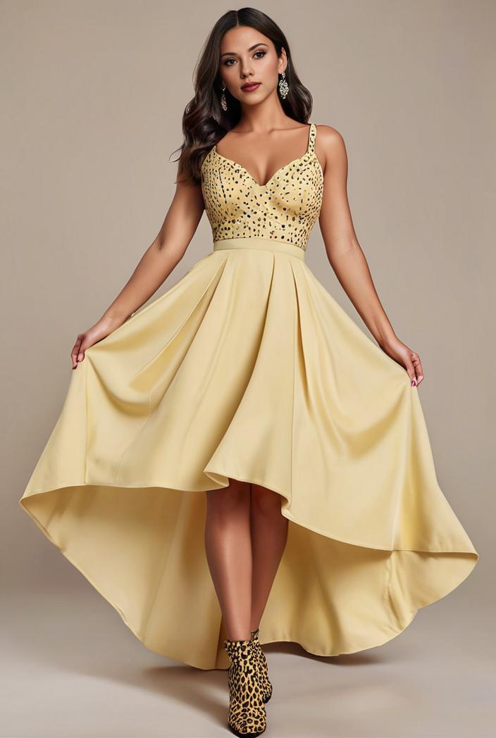 sleeveless v back tulle high low sequin appliques evening dresses 139939