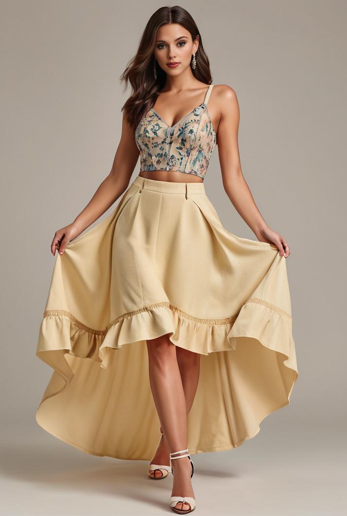sleeveless v back tulle high low sequin appliques evening dresses 139940