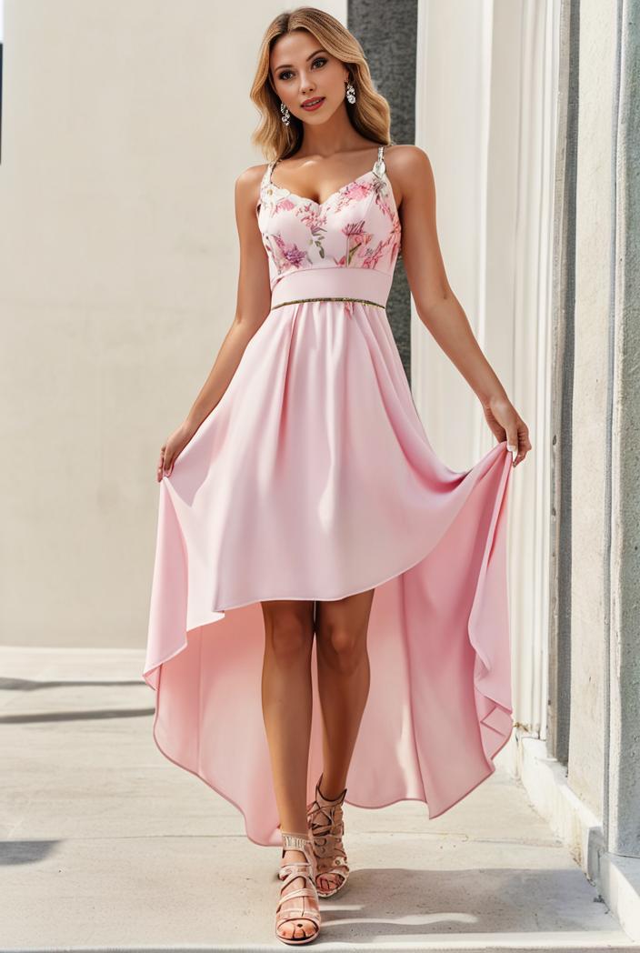 sleeveless v back tulle high low sequin appliques evening dresses 139959