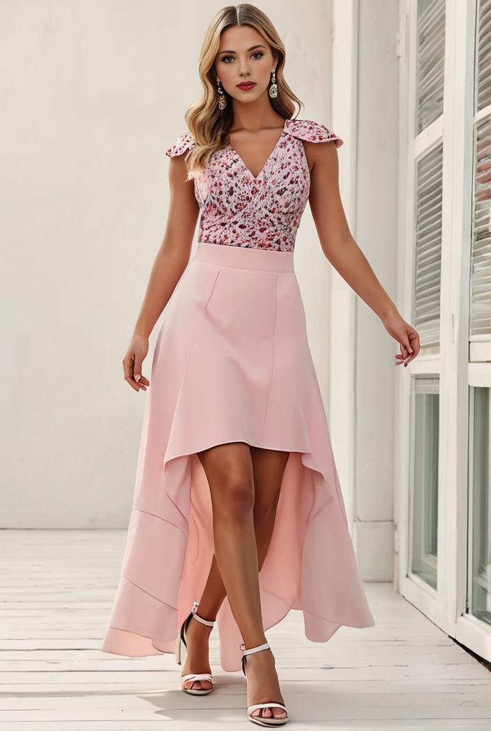 sleeveless v back tulle high low sequin appliques evening dresses 139957