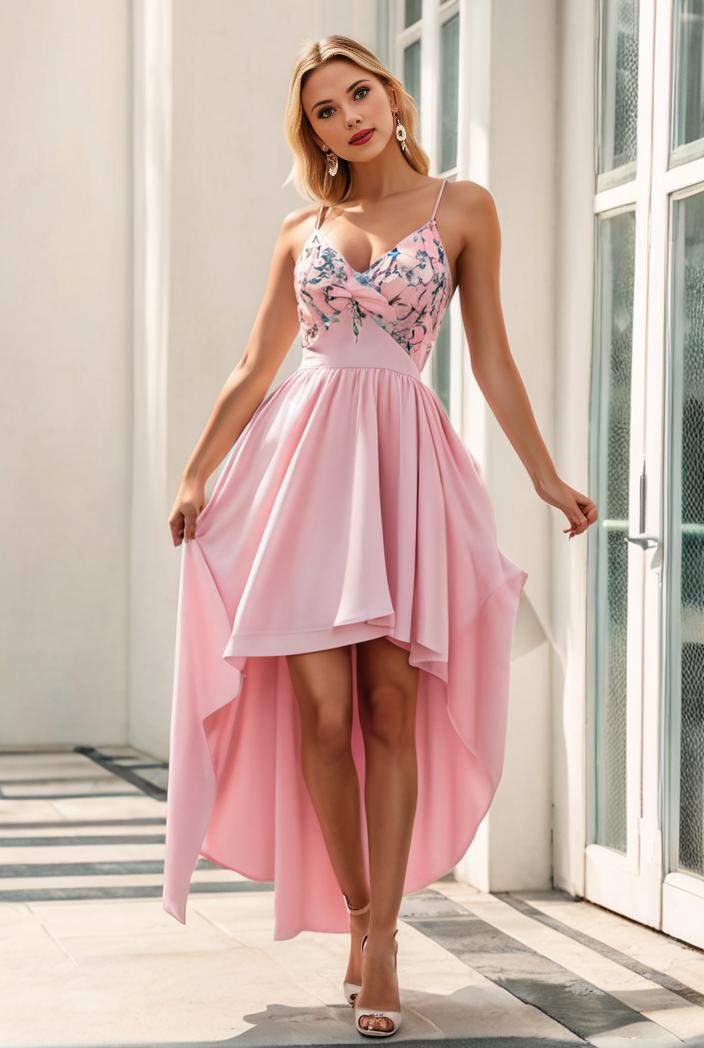 sleeveless v back tulle high low sequin appliques evening dresses 139967