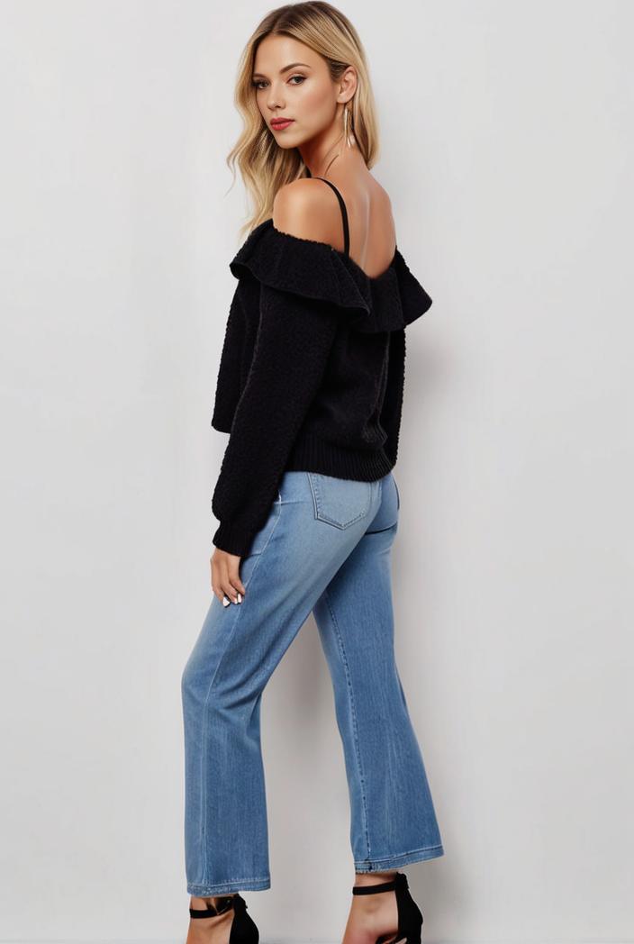 curvy high waist ripped raw hem cropped skinny denim jeans 113884