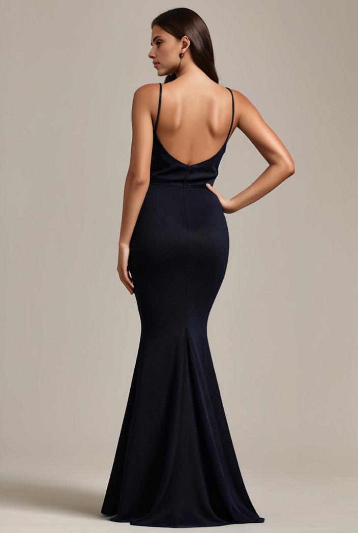glitter spaghetti strap u veck open back bodycon stretchy evening dress 122950