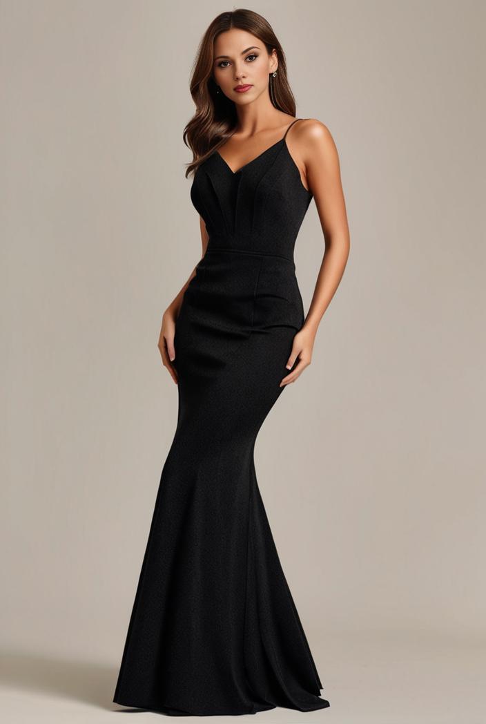 glitter spaghetti strap u veck open back bodycon stretchy evening dress 122959