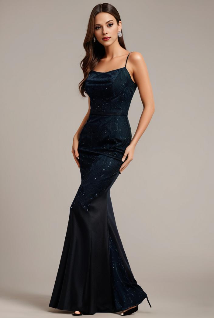 glitter spaghetti strap u veck open back bodycon stretchy evening dress 122962