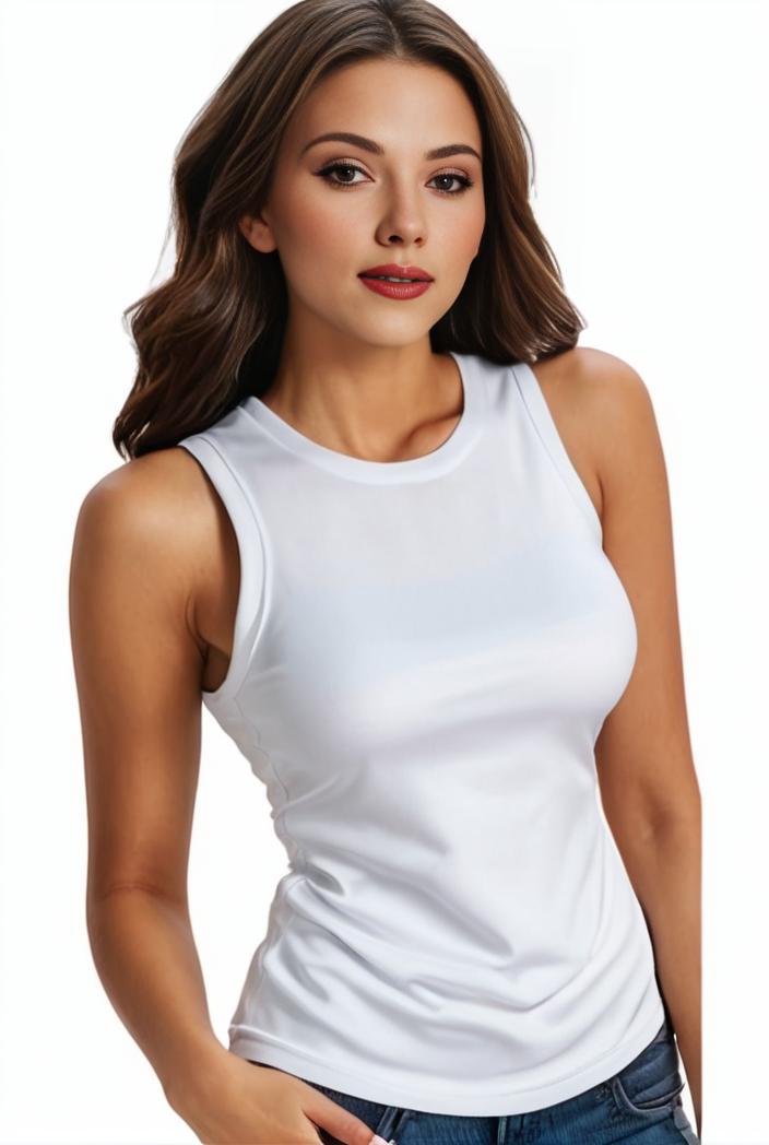 plus size basic tank top women s plus plain round neck medium stretch tank top 128791