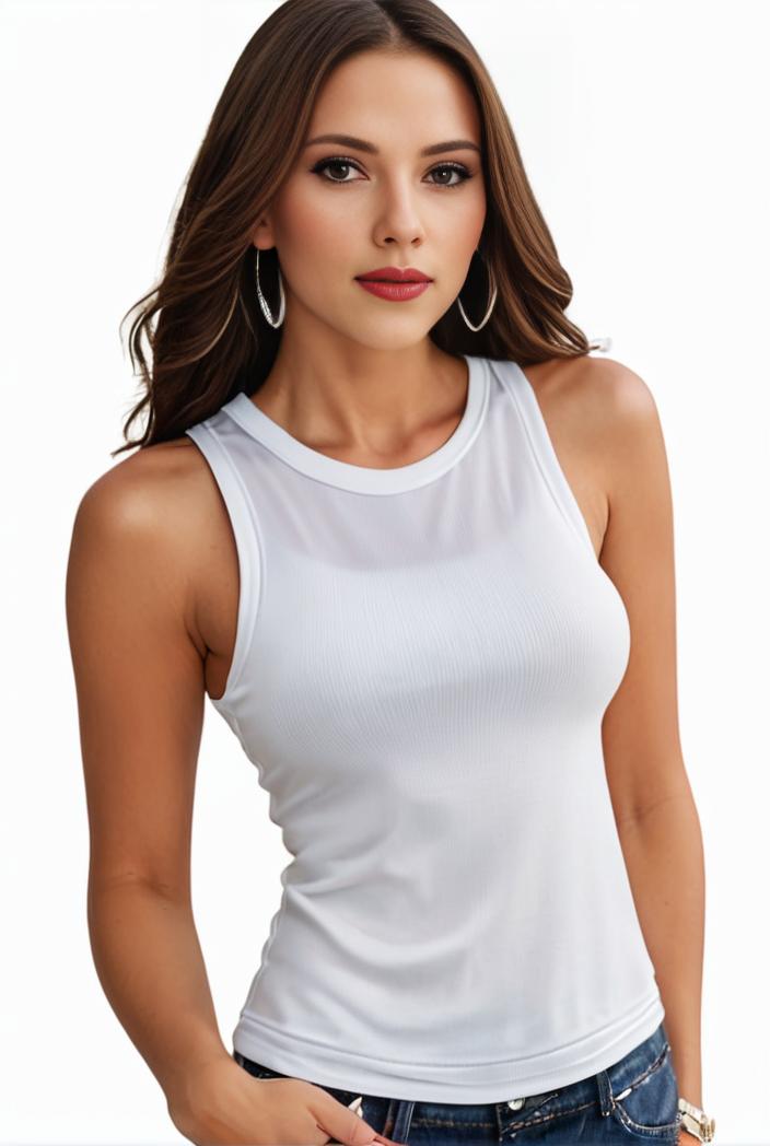 plus size basic tank top women s plus plain round neck medium stretch tank top 128792