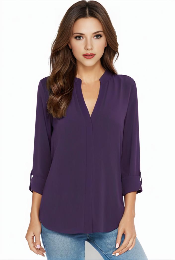 plus size casual blouse women s plus solid half sleeve turn down collar tunic top 128950