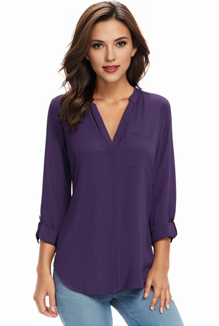 plus size casual blouse women s plus solid half sleeve turn down collar tunic top 128951