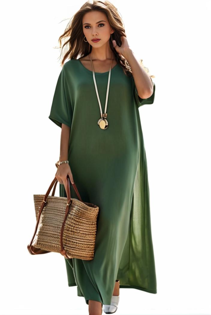 plus size casual dress women s plus solid v neck short sleeve ruffle trim smock dress 128999