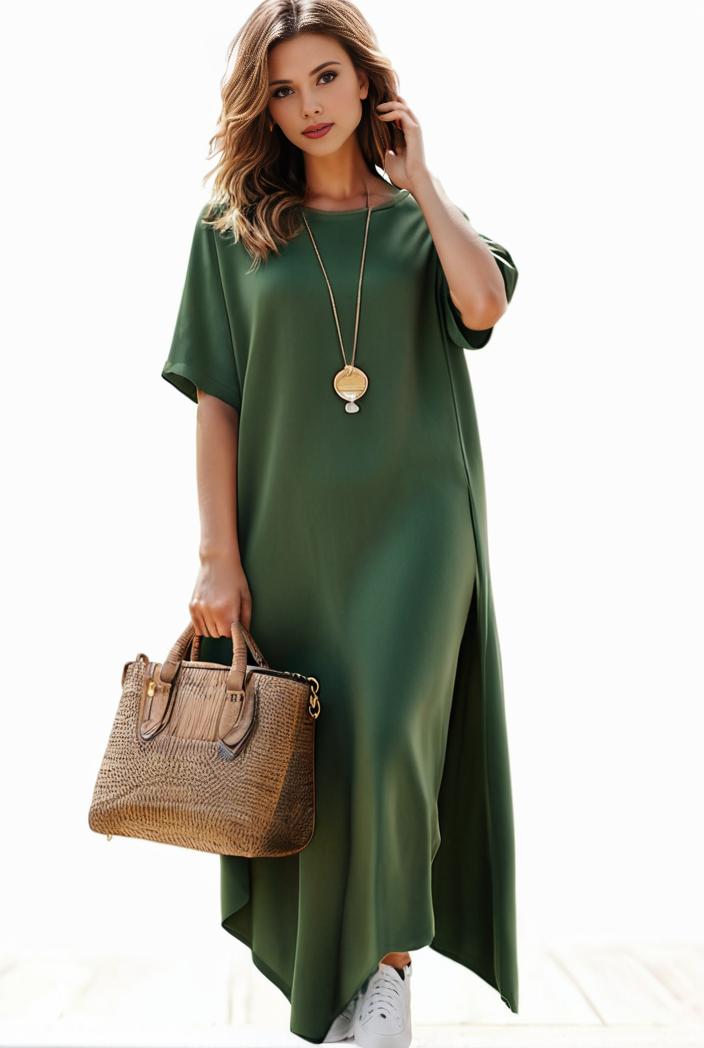plus size casual dress women s plus solid v neck short sleeve ruffle trim smock dress 128998