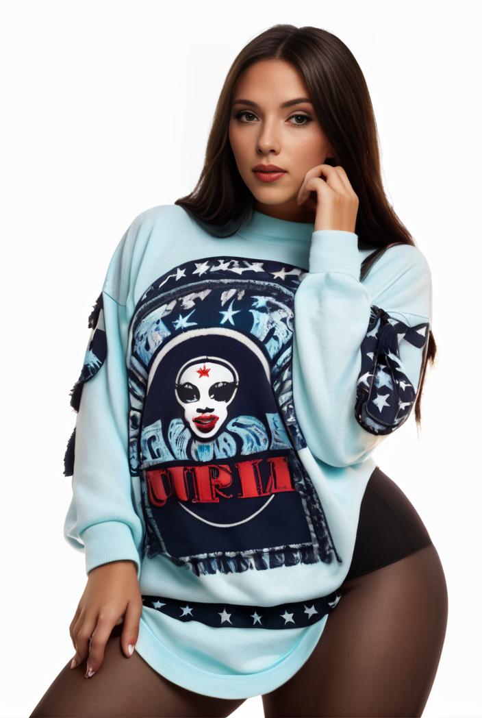 plus size casual sweatshirt women s plus graphic letter print long sleeve round neck slight stretch sweatshirt 129304