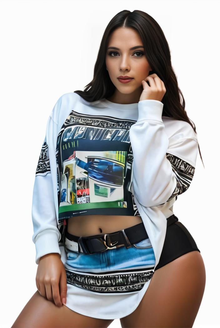 plus size casual sweatshirt women s plus graphic letter print long sleeve round neck slight stretch sweatshirt 129306