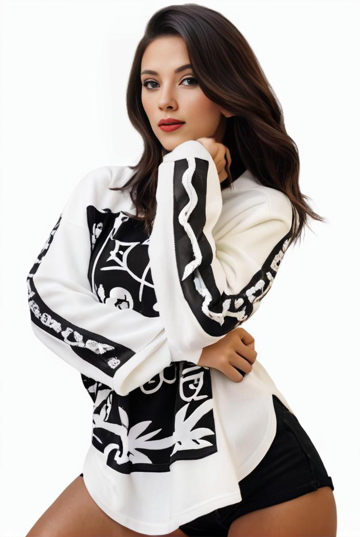plus size casual sweatshirt women s plus graphic letter print long sleeve round neck slight stretch sweatshirt 129316