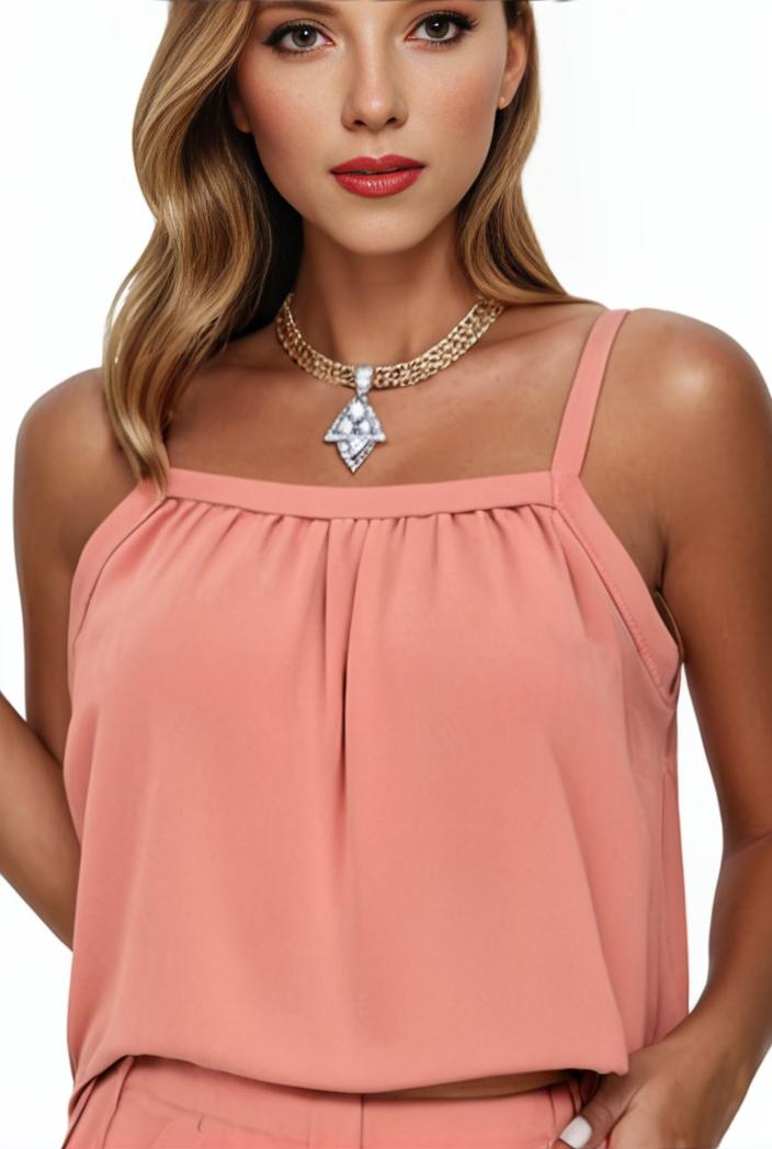 plus size casual tank top women s plus solid square neck slight stretch pleated tank top 129685