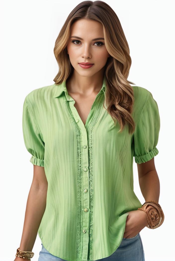 plus size elegant blouse women s plus solid contrast lace ribbed puff sleeve v neck shirt top 129920
