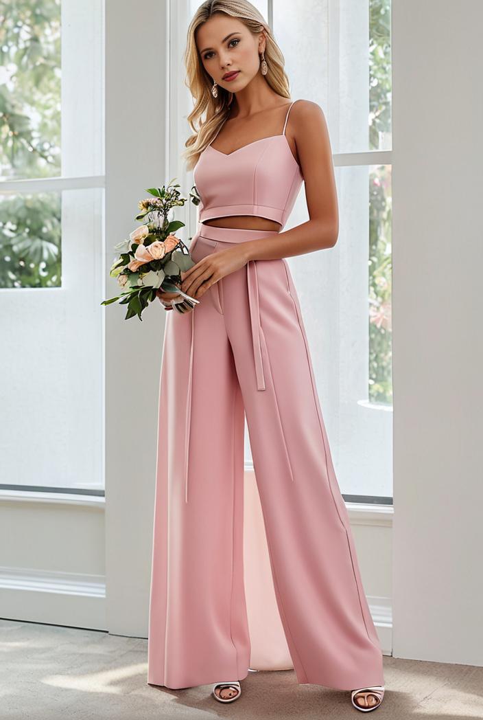 flowy chiffon one shoulder with three straps bridesmaid dress 116452