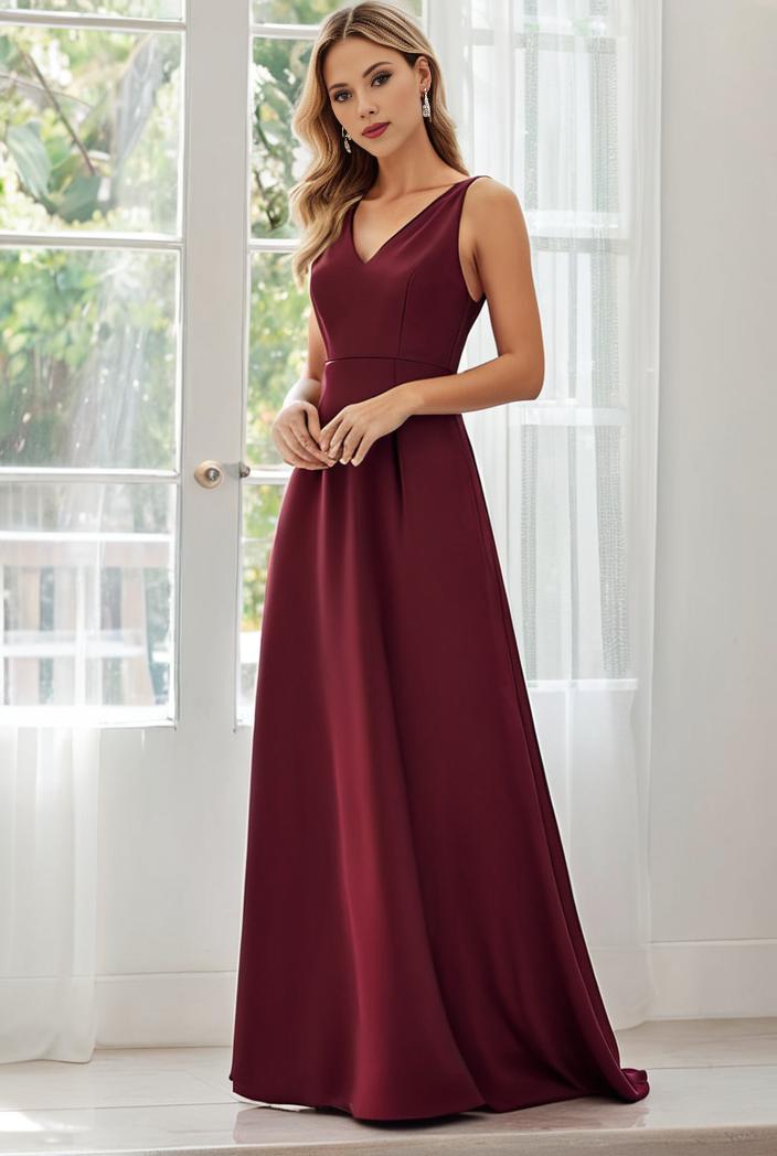 flowy chiffon one shoulder with three straps bridesmaid dress 116473