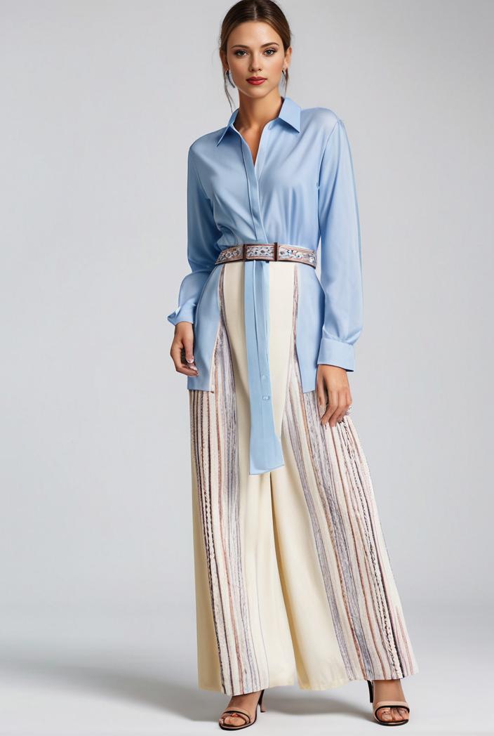 pleated high waist commuting temperament maxi dress 120735