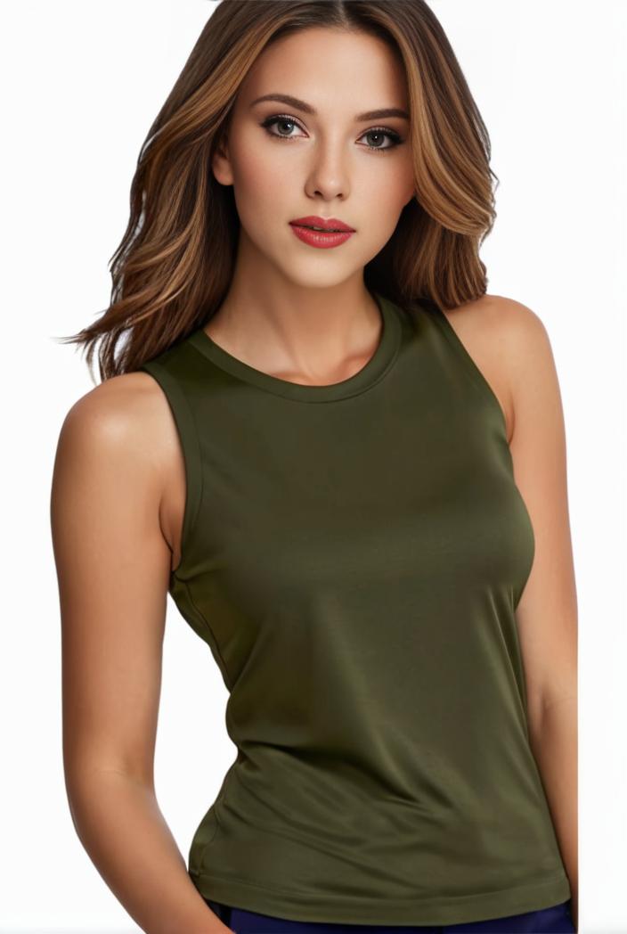 plus size basic tank top women s plus plain round neck medium stretch tank top 122687