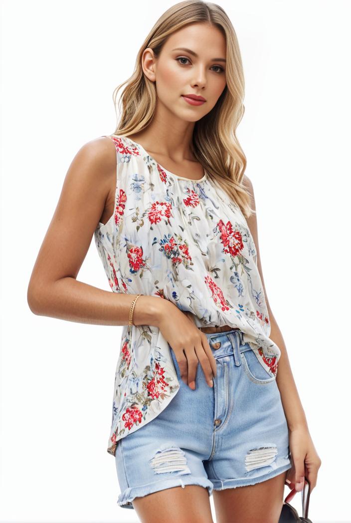 plus size boho tank top women s plus paisley print square neck medium stretch ruched tank top 122741