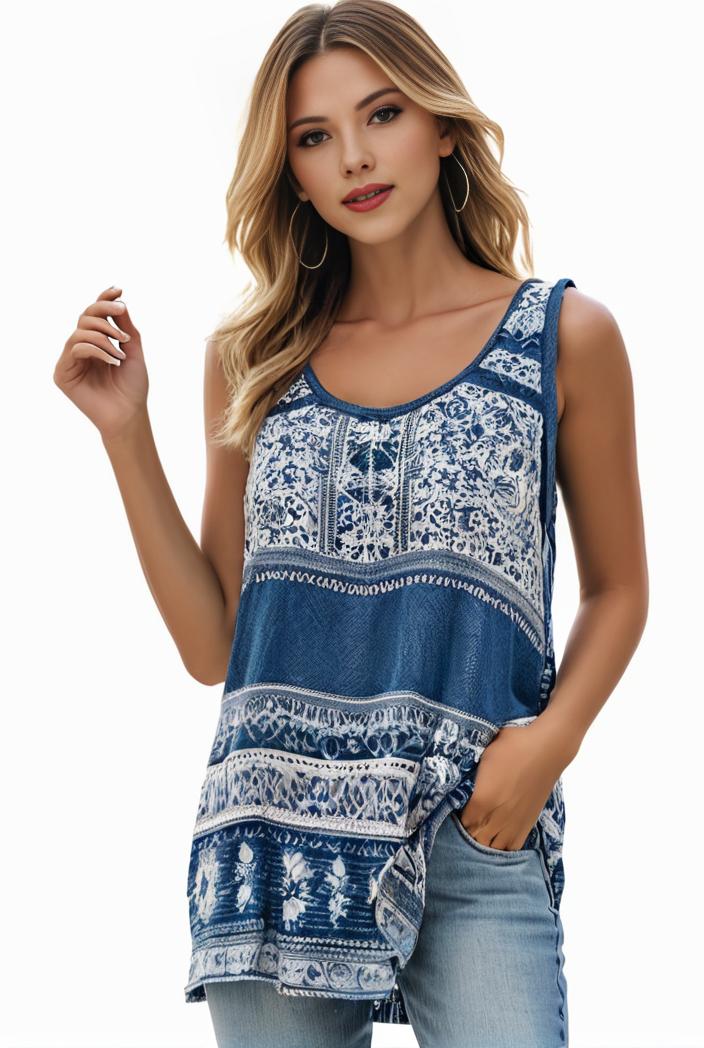 plus size boho tank top women s plus paisley print square neck medium stretch ruched tank top 122748