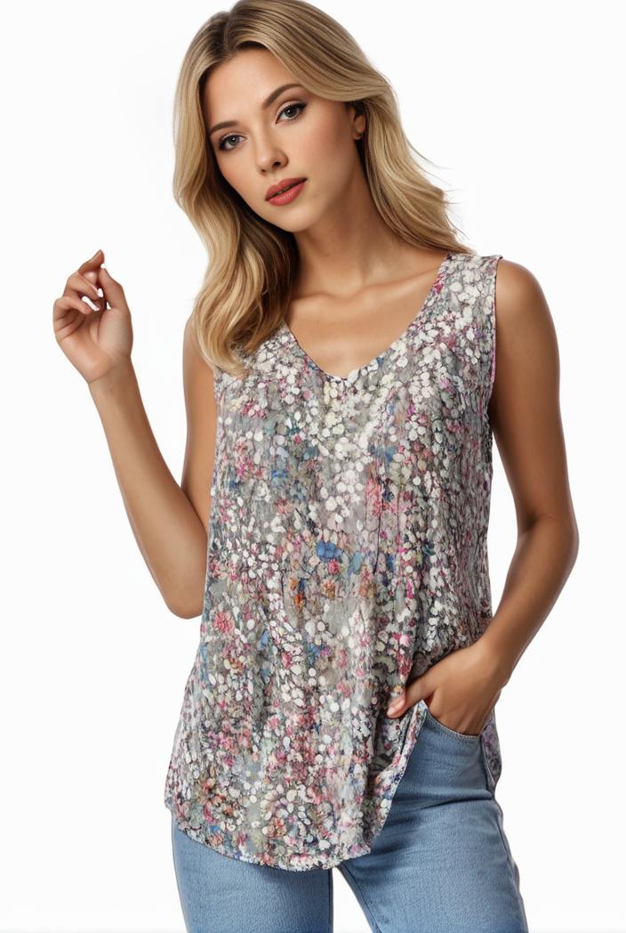 plus size boho tank top women s plus paisley print square neck medium stretch ruched tank top 122765