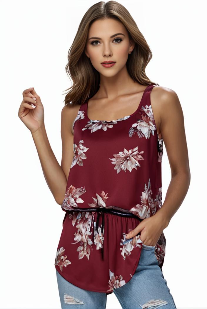 plus size boho tank top women s plus paisley print square neck medium stretch ruched tank top 122770
