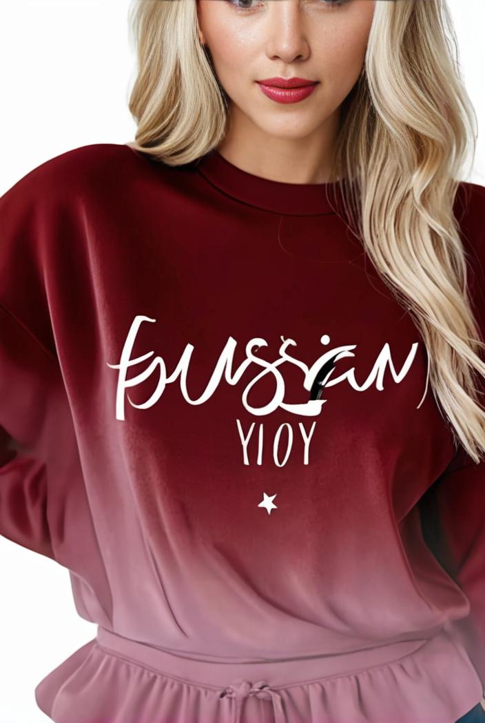 plus size casual sweatshirt women s plus ombre letter heart print raglan sleeve round neck slight stretch pullover sweatshirt 123189