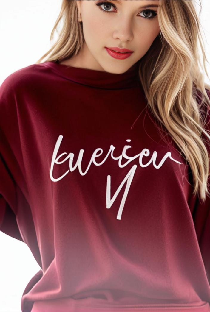 plus size casual sweatshirt women s plus ombre letter heart print raglan sleeve round neck slight stretch pullover sweatshirt 123191