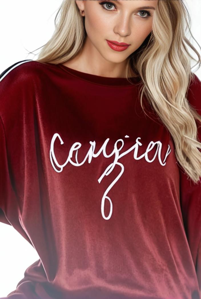 plus size casual sweatshirt women s plus ombre letter heart print raglan sleeve round neck slight stretch pullover sweatshirt 123194
