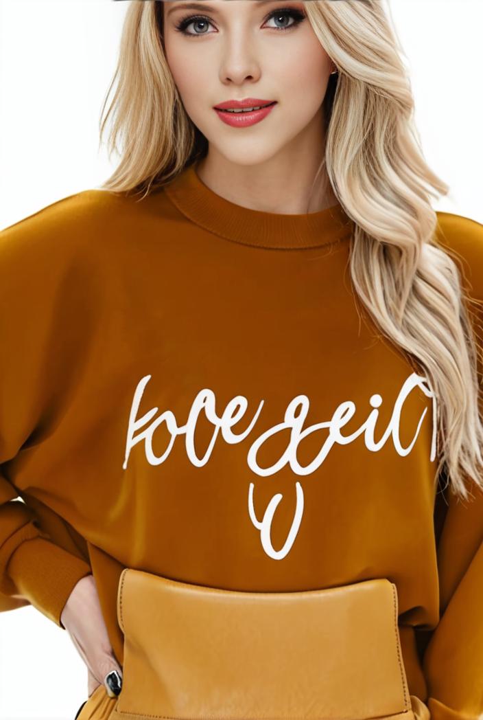 plus size casual sweatshirt women s plus ombre letter heart print raglan sleeve round neck slight stretch pullover sweatshirt 123216
