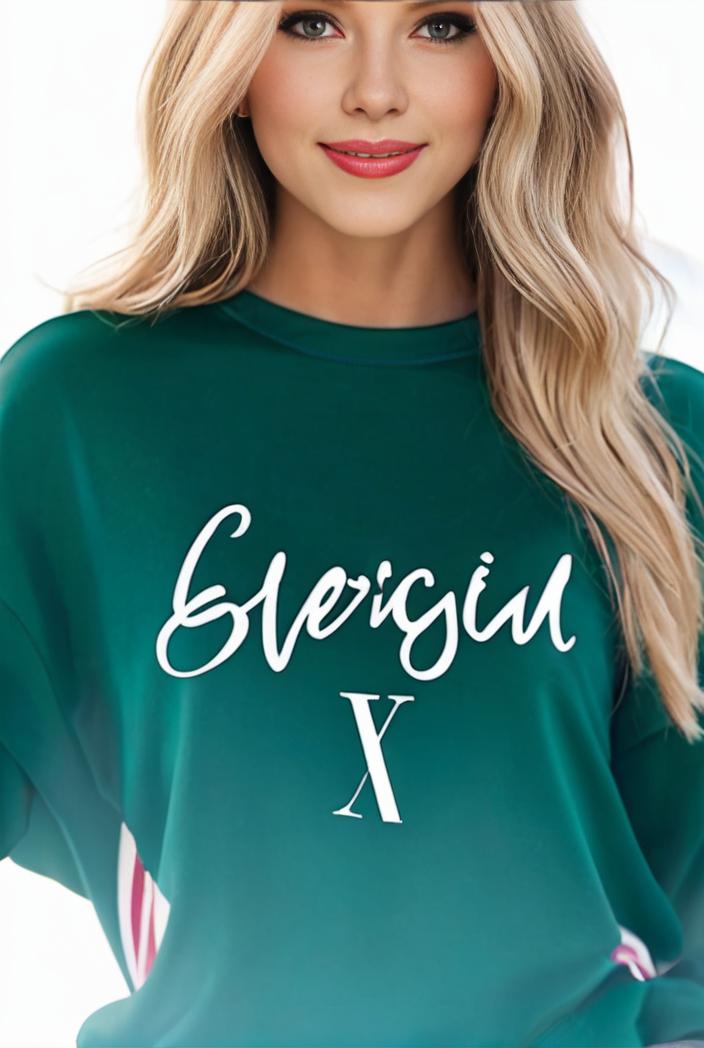 plus size casual sweatshirt women s plus ombre letter heart print raglan sleeve round neck slight stretch pullover sweatshirt 123225