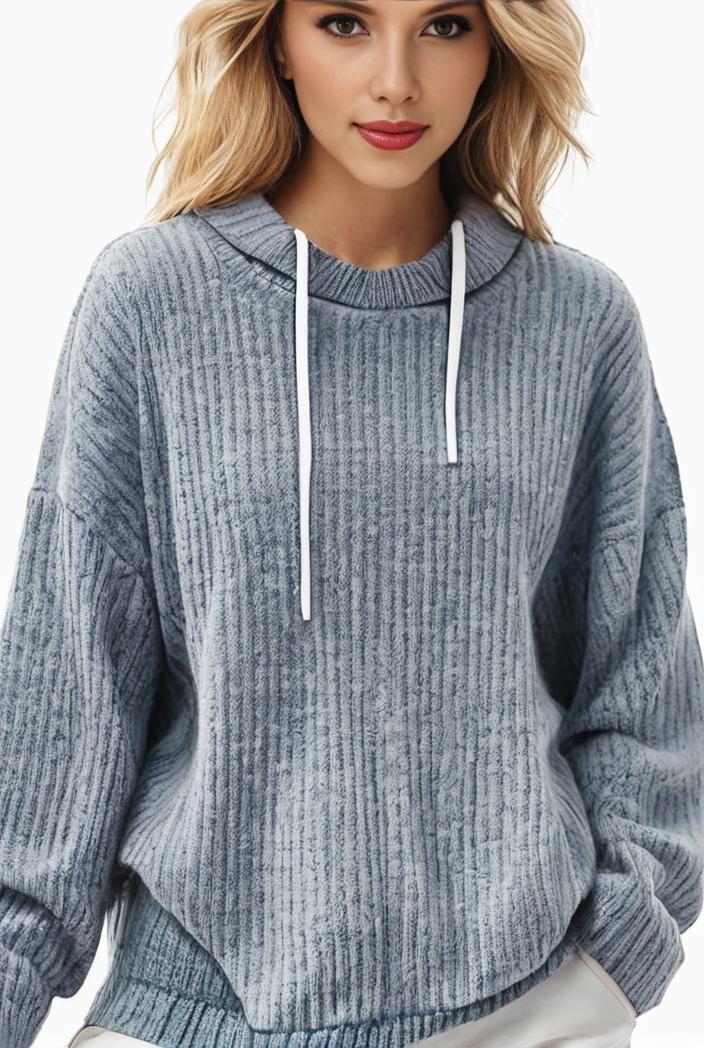 plus size casual sweatshirt women s plus solid waffle long sleeve drawstring hooded pullover sweatshirt with kangaroo pockets casual tops for fall winter women s clothing 123282