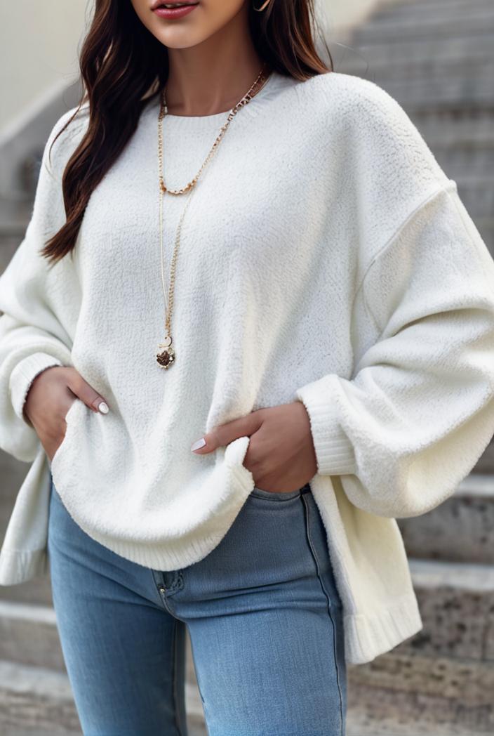 plus size casual sweatshirt women s plus solid waffle pattern long sleeve round neck sweatshirt 123298