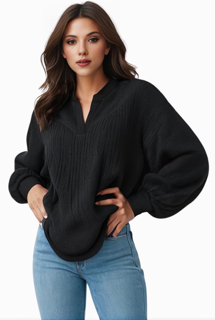 plus size casual sweatshirt women s plus solid waffle pattern long sleeve round neck sweatshirt 123314