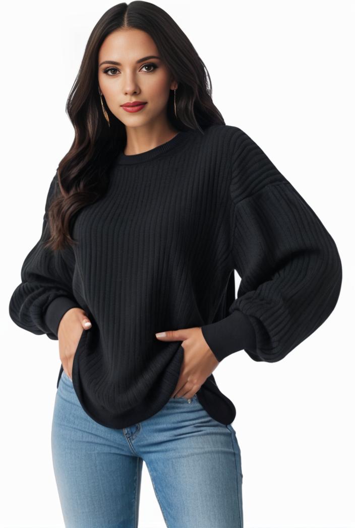 plus size casual sweatshirt women s plus solid waffle pattern long sleeve round neck sweatshirt 123316