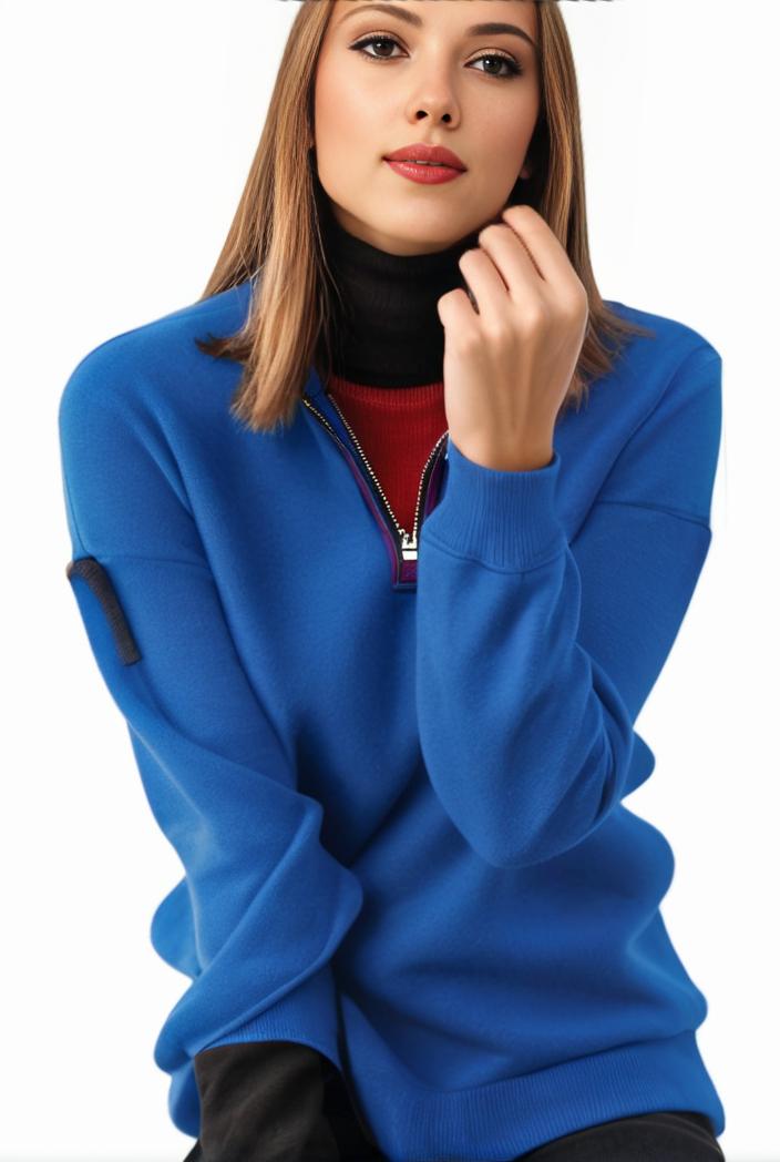 plus size casual top women s plus star print zip up long sleeve round neck slight stretch top 123709