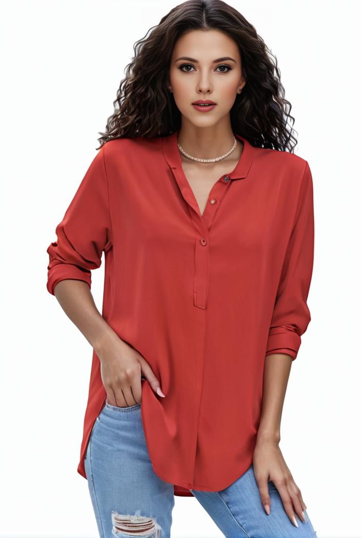 plus size formal shirt women s plus plain long sleeve turn down collar button up workwear shirt 125170