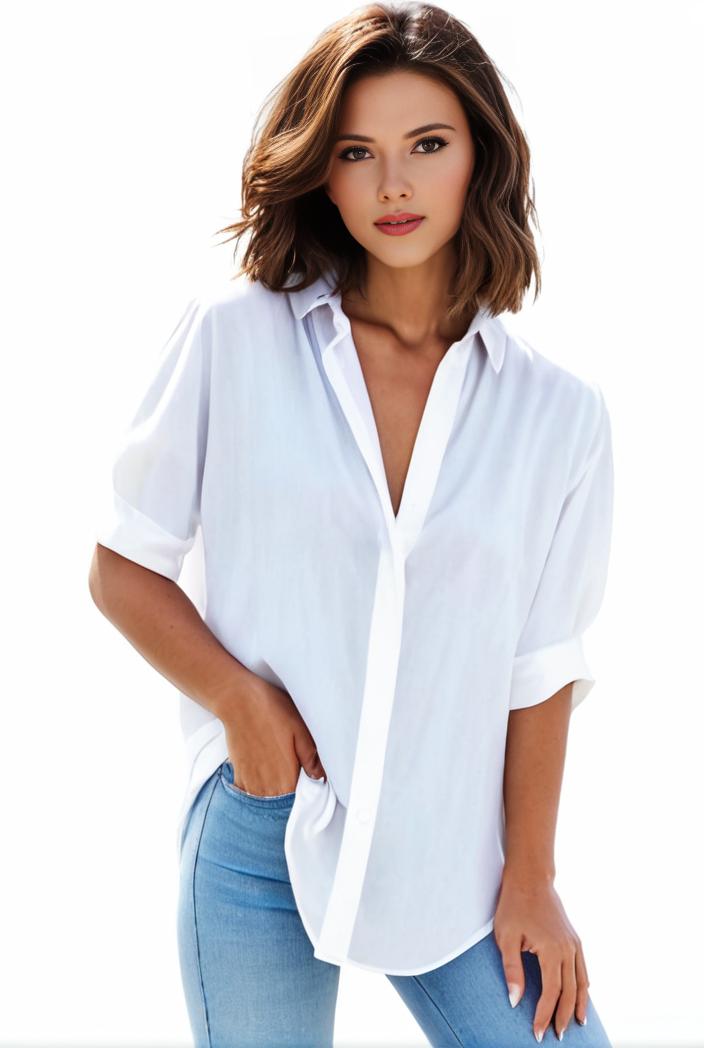 plus size formal shirt women s plus plain long sleeve turn down collar button up workwear shirt 125182